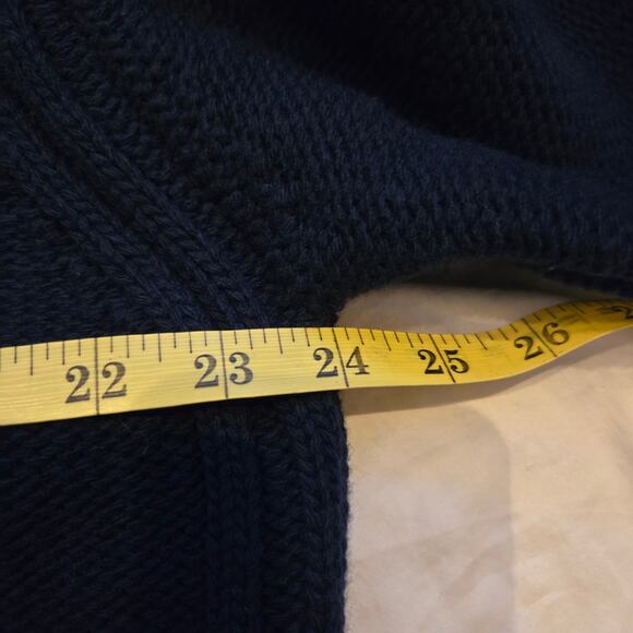 Ermenegildo Zegna Wool Sweater Size XL/54 Navy Chunky Mock Neck 5 Button - Picture 10 of 14